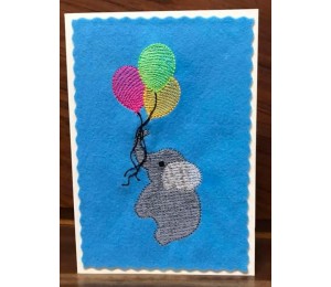 Stickdatei - Elefant Ballons